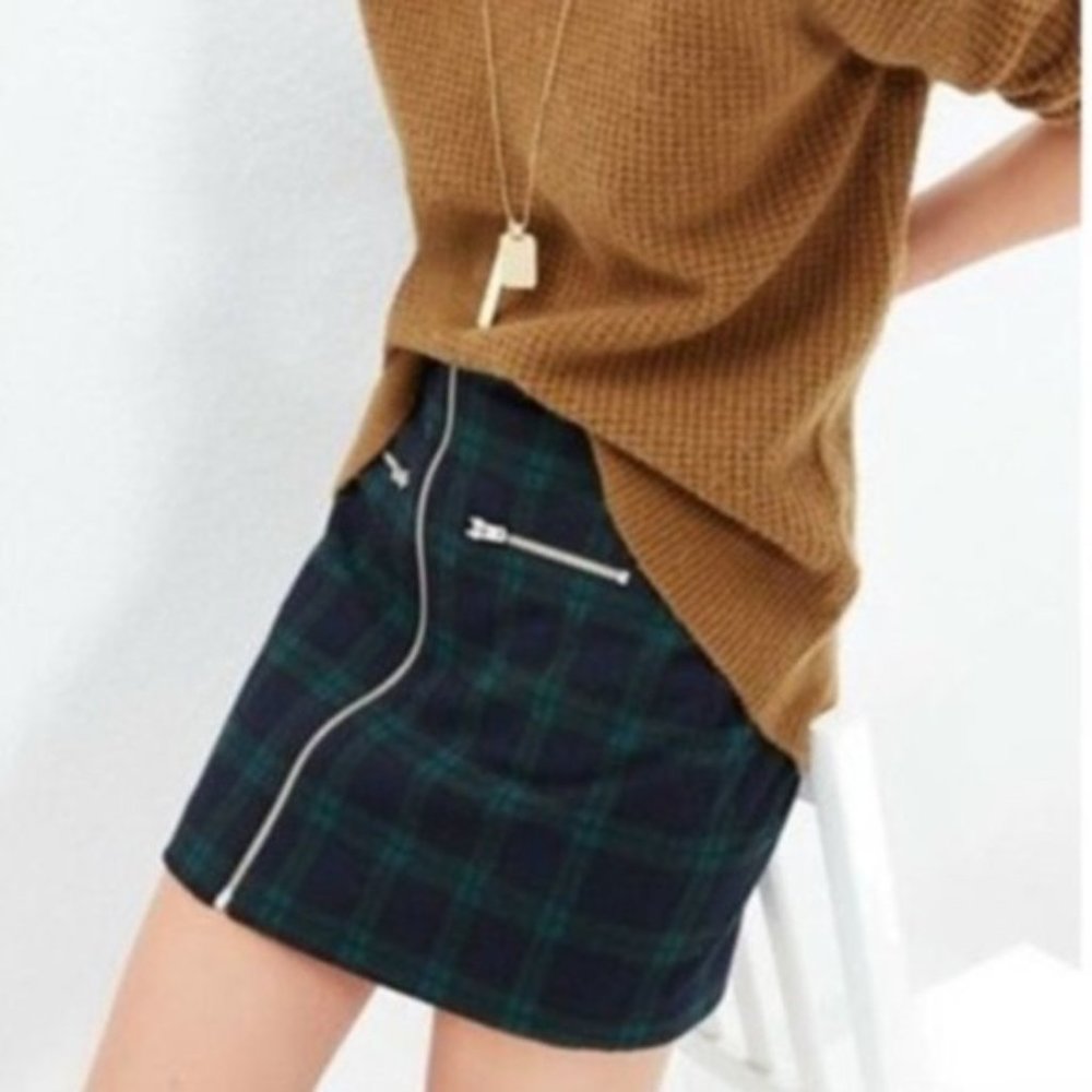 Madewell Blackwatch Zipper Skirt